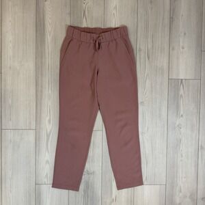Lululemon On the Fly 7/8 Pant *Woven in Red Dust Pink Pull-on Pants‎ 4